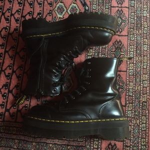 Black doc martens jadon platform boots